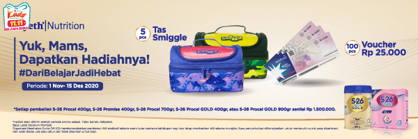 Wyeth GRATIS Tas Smiggle dan voucher 25ribu