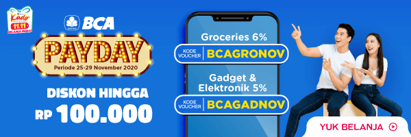 BCA Payday Diskon hingga 100ribu