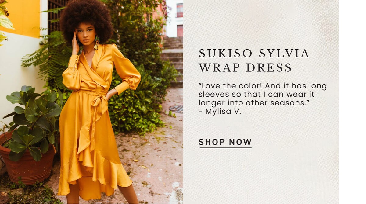 SUKISO WOMEN'S SYLVIA WRAP DRESS