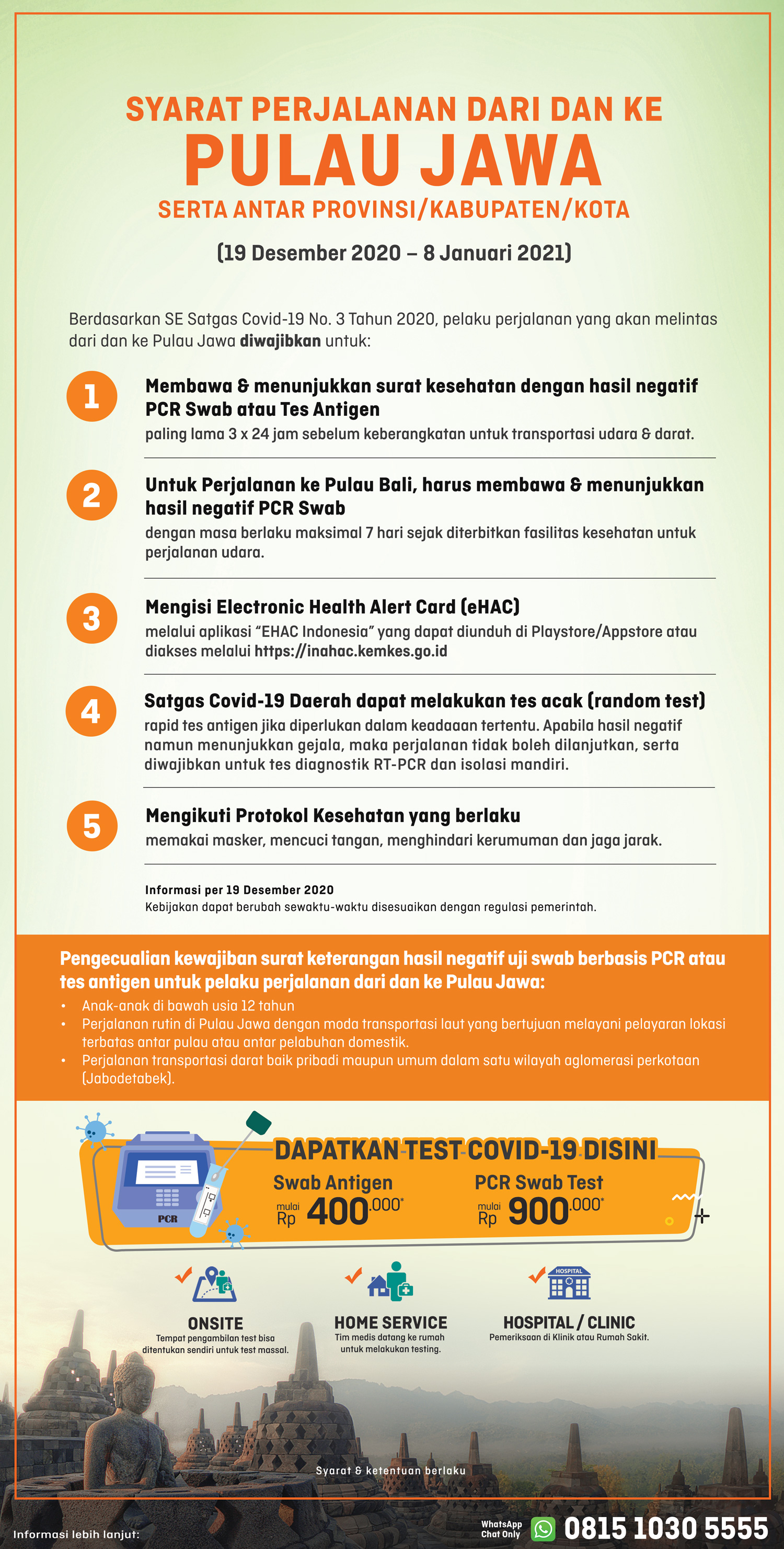 Syarat Masuk Pulau Jawa Syarat Masuk Pulau Jawa