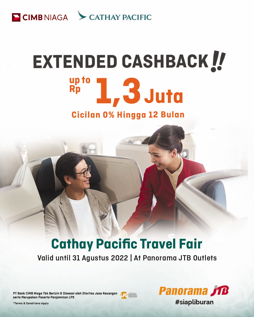 CASHBACK Cathay Pacific diperpanjang! 