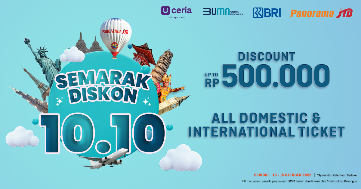 Promo Tiket Rp 500.000 dari BRI Ceria