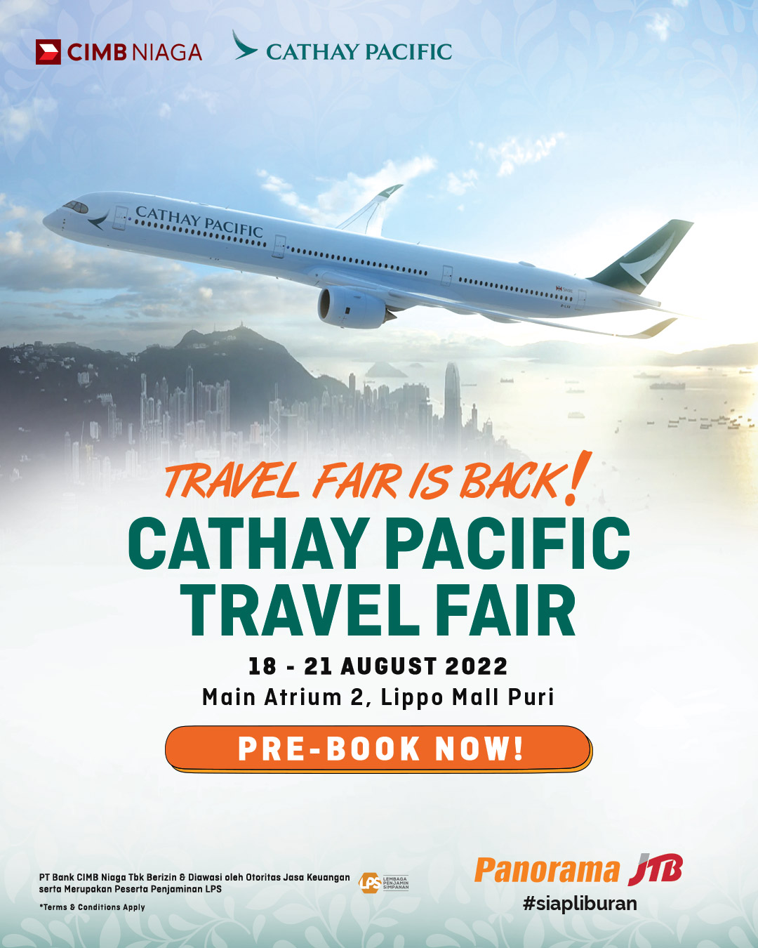 Prebook tiket Cathay Pacific dari Sekarang