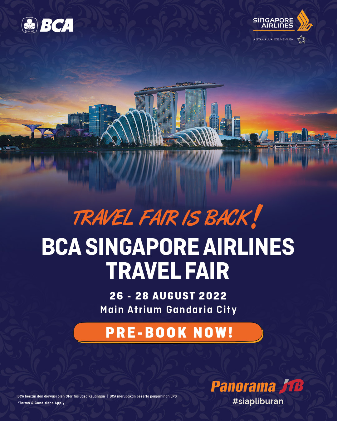 Prebook BCA Singapore  AirlinesTravel Fair Sekarang! 