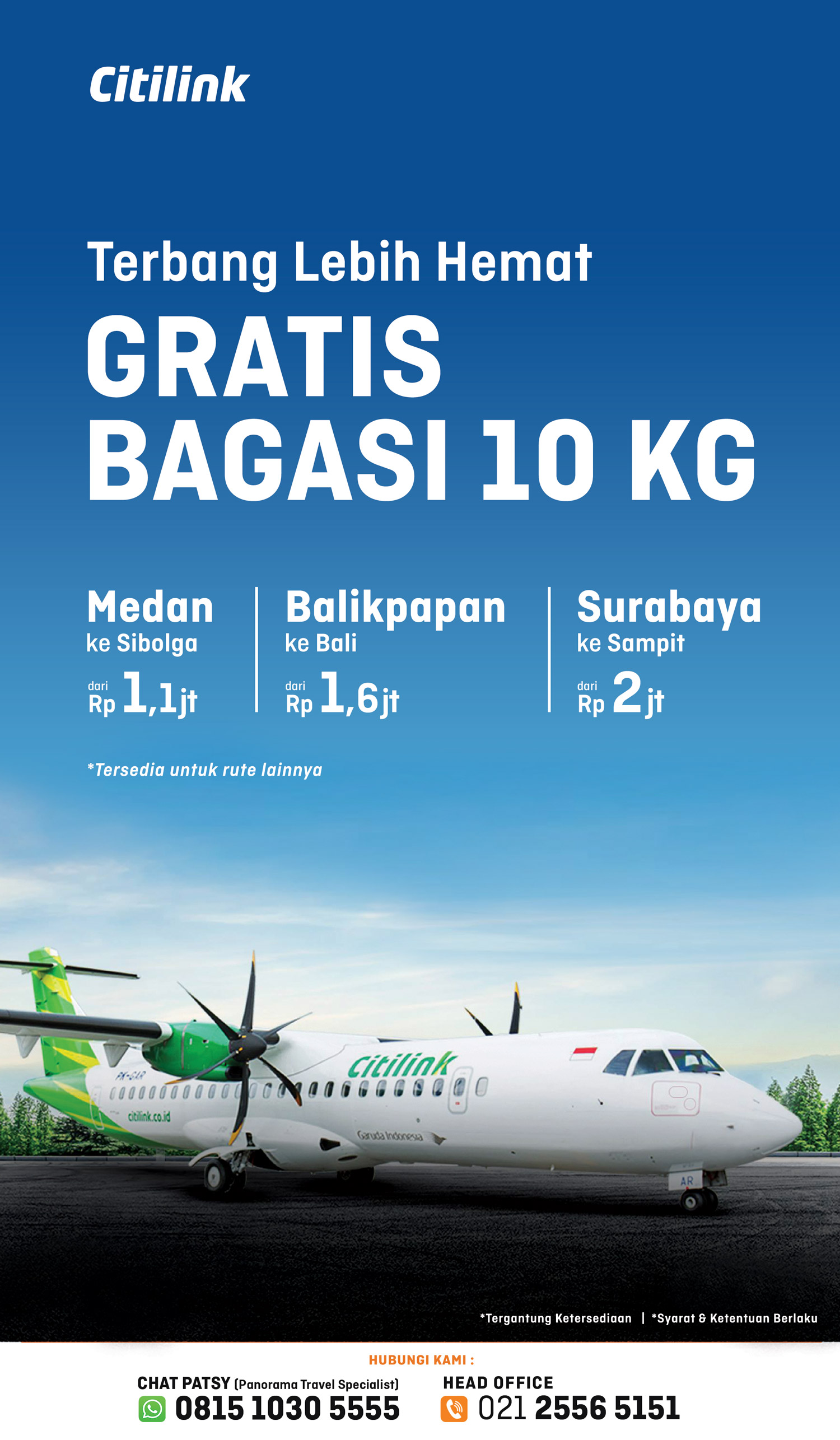 Gratis Bagasi 10 KG Citilink