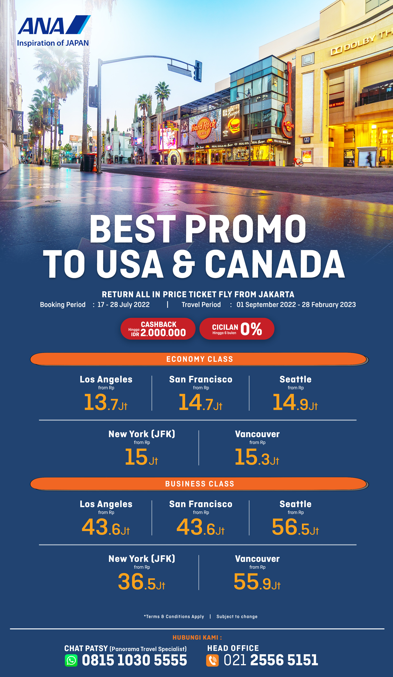 Promo terbang ke Amerika & Kanada dengan Air Nippon Airways.