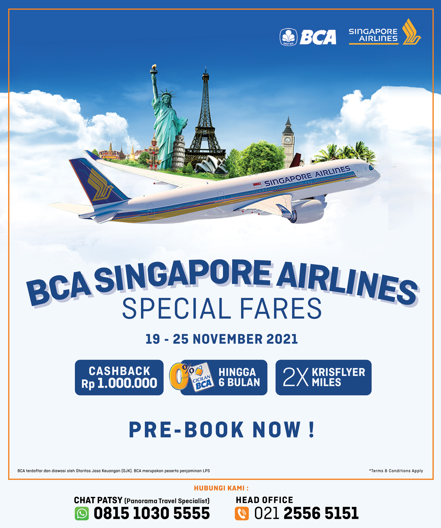 BCA Singapore Airlines Special Fares