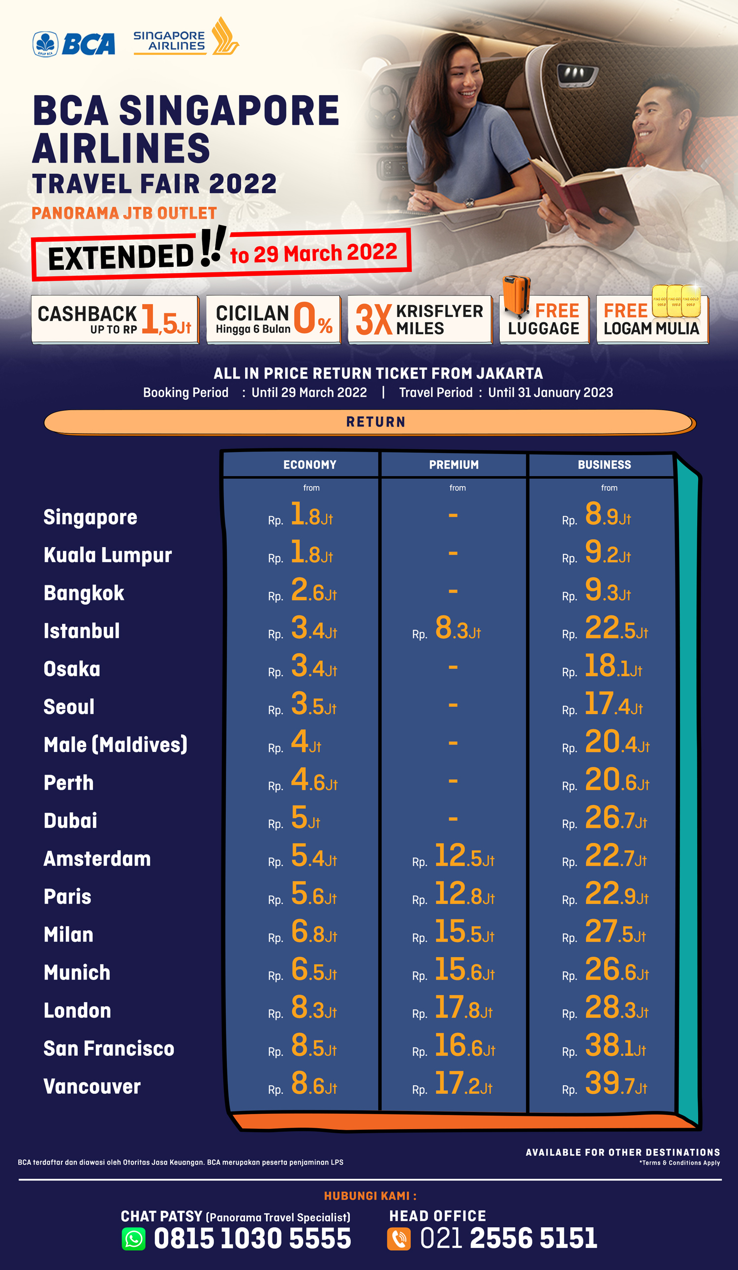 Promo Tiket Singapore Airlines