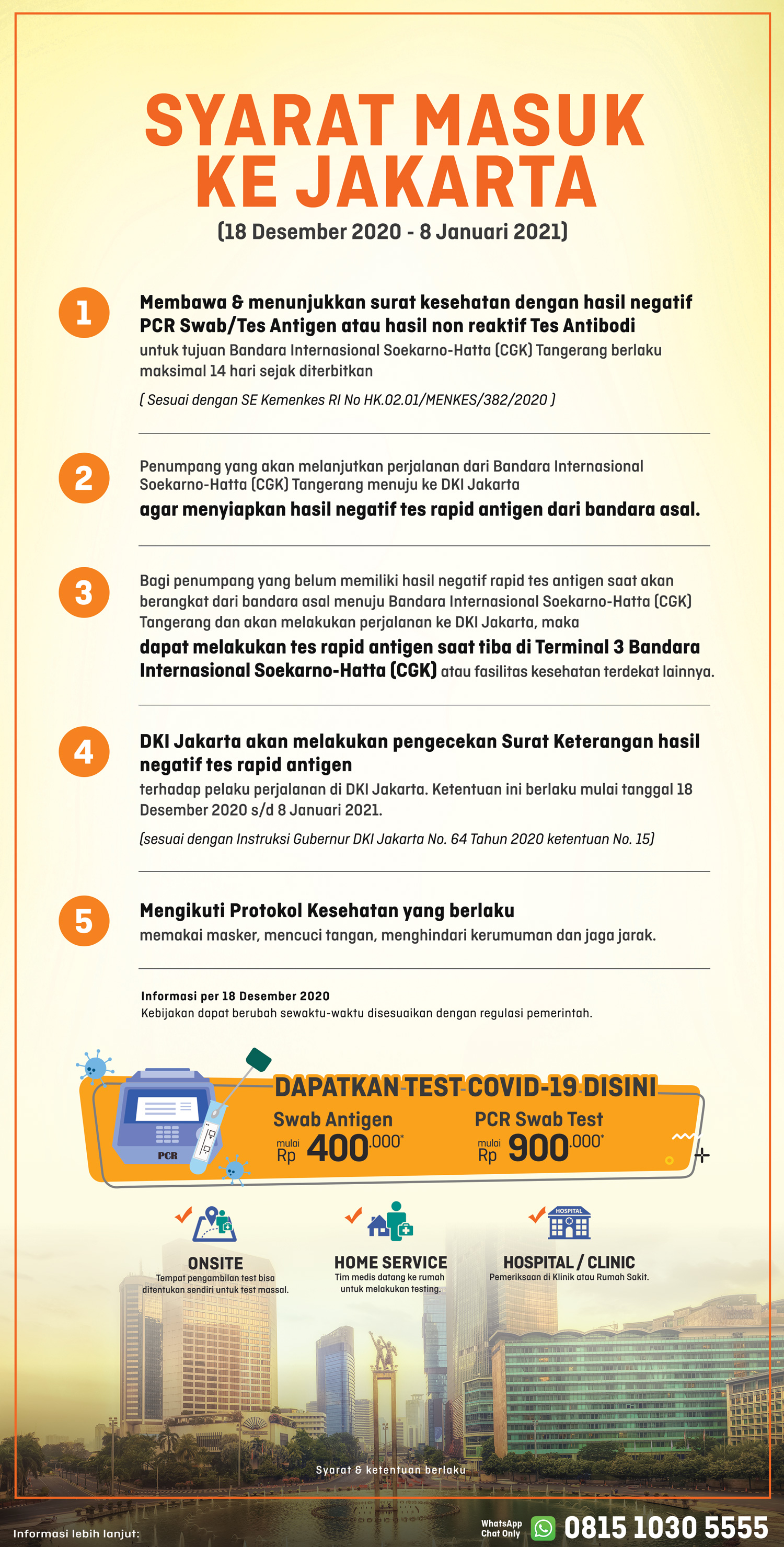 Syarat Masuk Jakarta